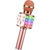 Microphone Karaoke Sans Fil - ShinePick - CT007 - LED Lumière Disco - 5 Modes Sonores - Compatible Bluetooth
