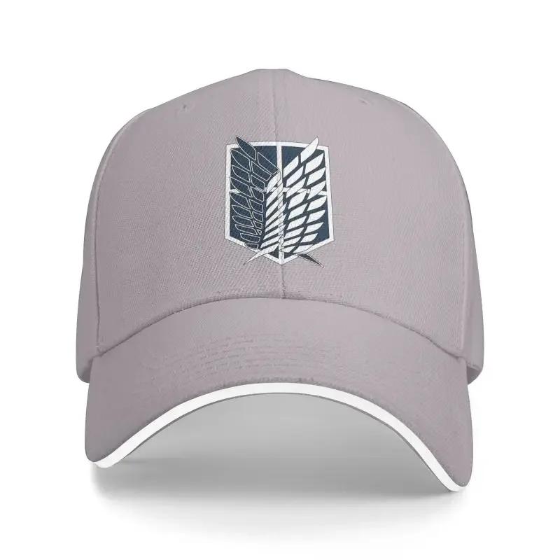 Атака Титанов Принт Сэндвич Бейсболки Крылья Свободы Микаса Snapback Кепки Повседневная Панама Унисекс Регулируемая Кепка