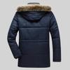 Зимняя мужская куртка, повседневная утепленная парка с хлопковой подкладкой, длинное пальто с капюшоном, теплое меховое пальто