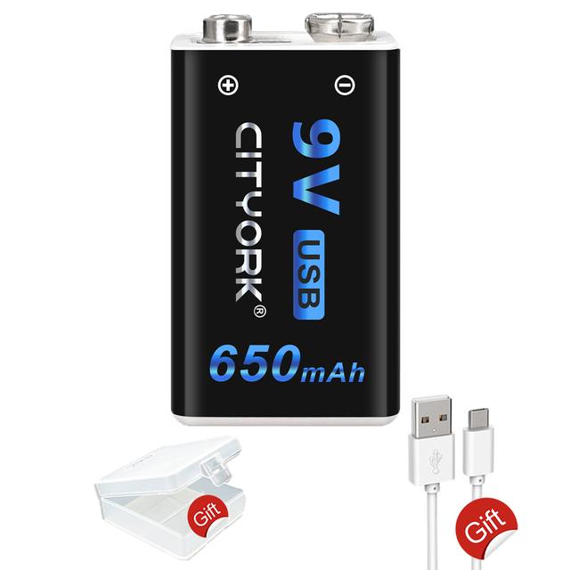 9 В литий-ионная аккумуляторная батарея Micro USB 6F22 9 В литиевые батареи для мультиметра металлоискателя гитары беспроводной микрофон