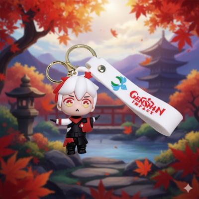 Брелок Геншин Импакт Кадзуха Genshin Impact Kazuha аниме фигурка игрушка для ключей, рюкзака, сумки 7 см