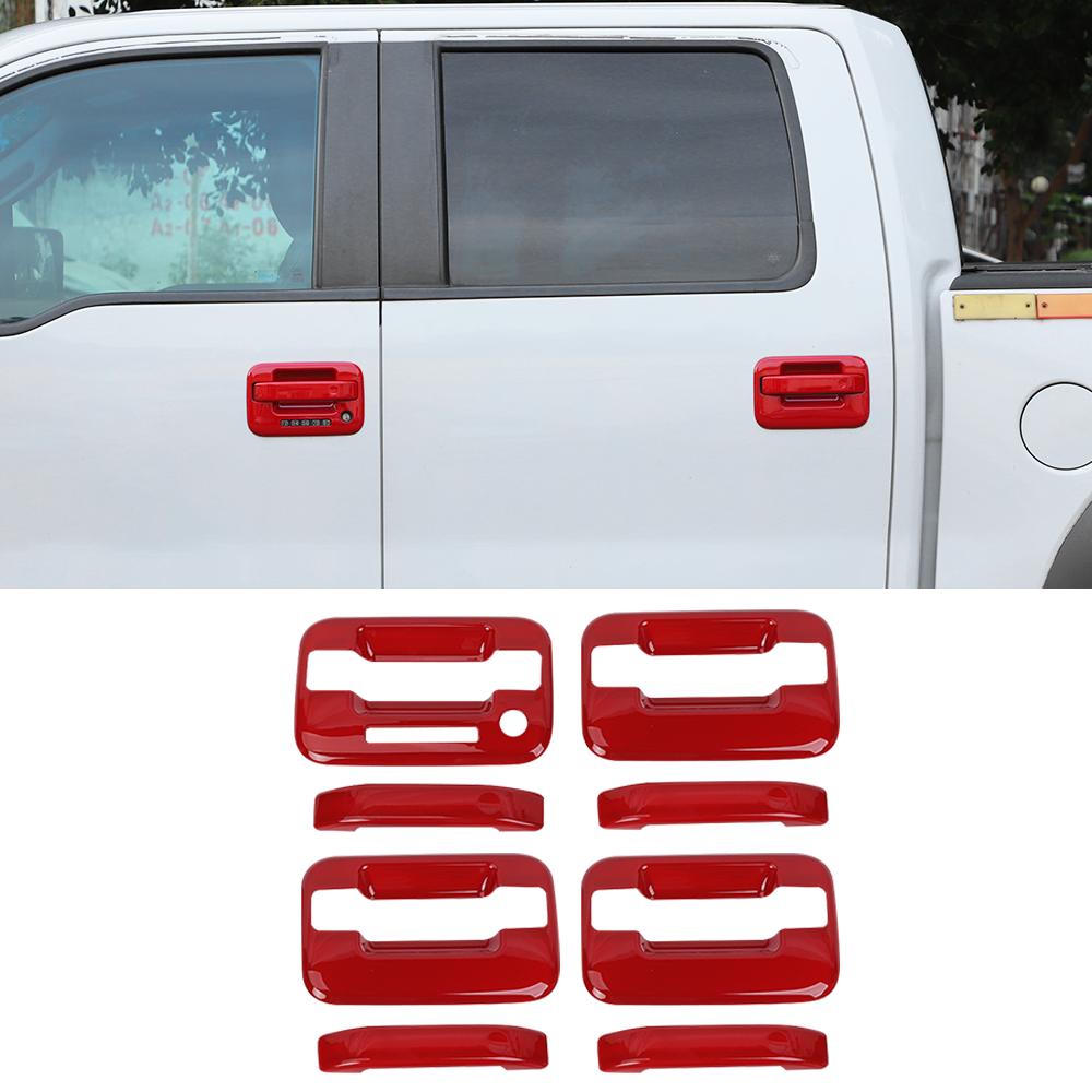 For 2004-2013 2014 Ford F150 F-150 Crew Cab Door Handle COVERS W/KP RED 4 Packs