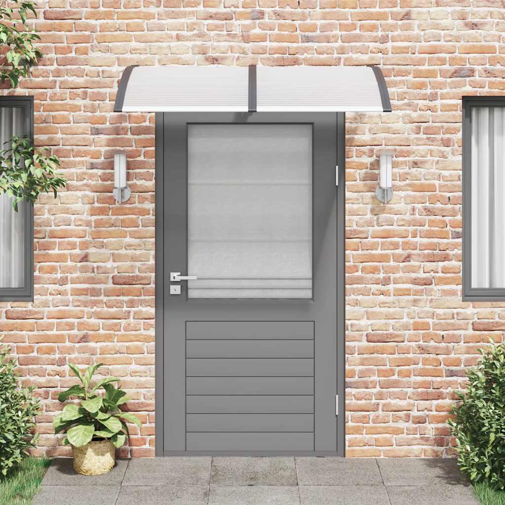 vidaXL Türvordach Schwarz und Transparent 150x75 cm Polycarbonat