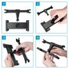 Universal Car Back Seat Headrest Tablet Holder 360 Rotation Mount For Ipad Air Mini Pro 4-13 Inch Rear Pillow Phone Clamp Stand