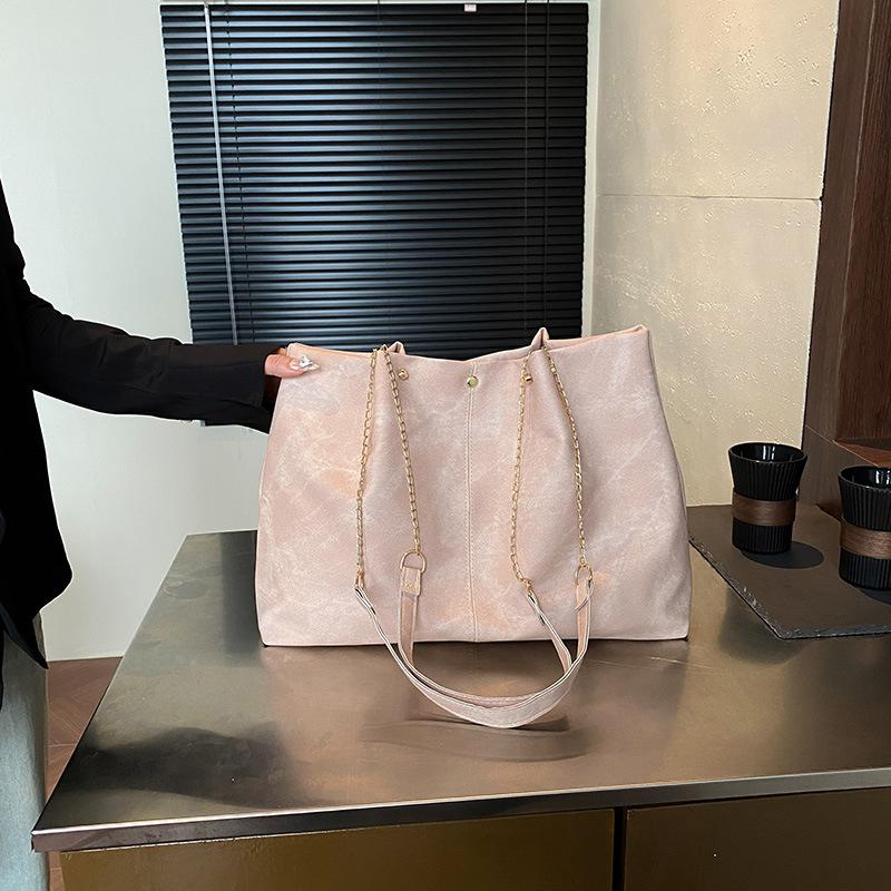 Модная сумка из мягкой кожи премиум-класса с цепочкой, повседневная сумка через плечо, большая вместимость, фактурная сумка через плечо