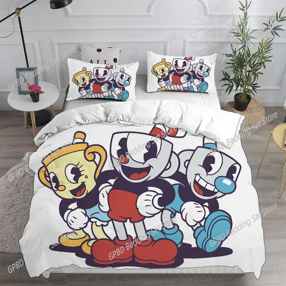 Одеяло Новое Домашнее Текстильное Мультяшное Cuphead Комплект Постельного Белья Спальня Мягкое Современное S Удобное И