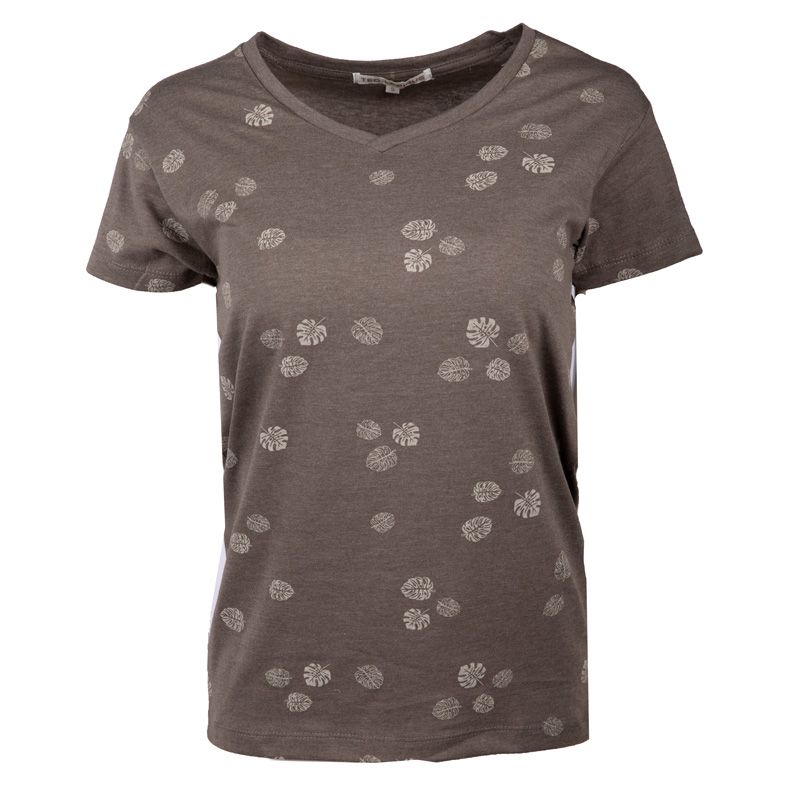 Женская футболка Vaiana с v-образным вырезом и узором в виде листьев TED LAPIDUS