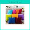 Luxurious Soft Velvet Cushion Cover Featuring Bright Color Grids Checks Design