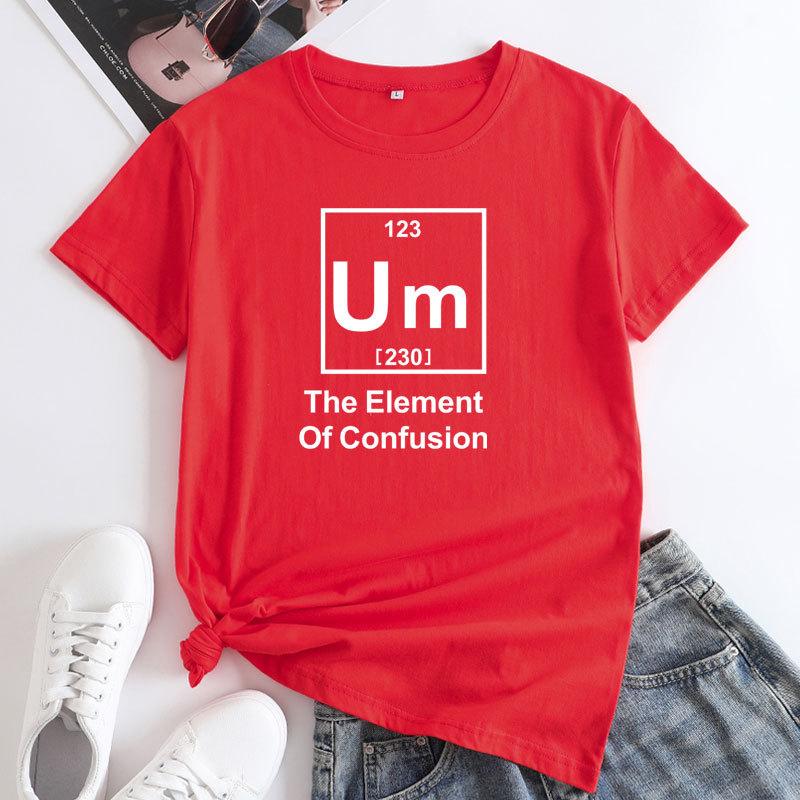 Summer Street Trendsetters Letter Tops Round Neck Pure Cotton Printed Short Sleeved T-Shirts Women’s Tees