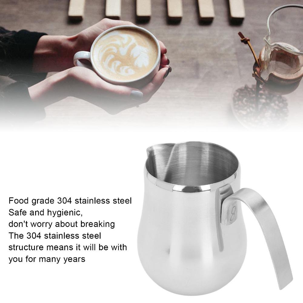 Stainless Steel Milk Frothing Pitcher With Handle Espresso Frothing Cup Coffee Brewing