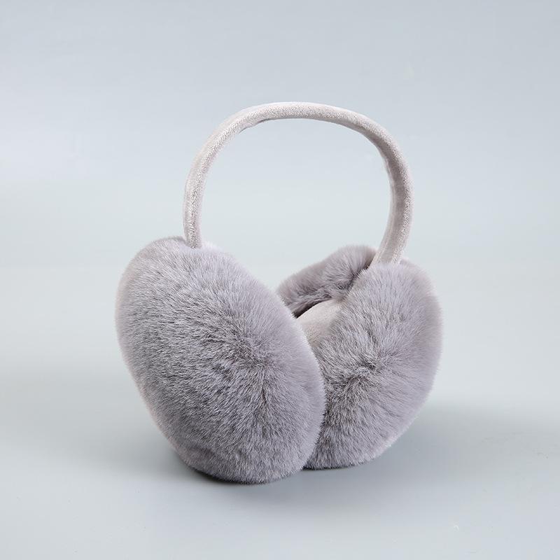 Foldable Plush Earmuffs Fur Headphones Earmuff Ladies Autumn And Winter Ear Cover Russia Winter Fur Earlap Girl Cute Ear Bag