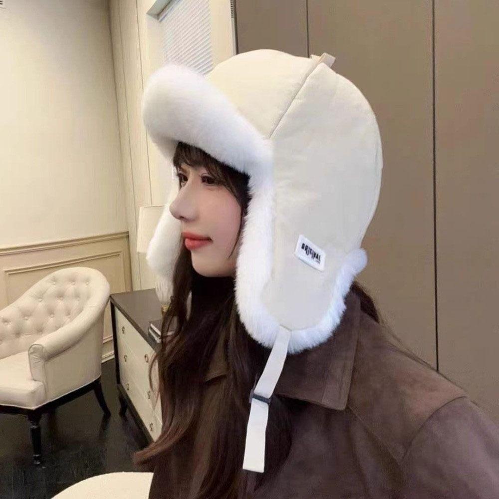 Windproof Winter Pilot Hat Thickened Women Hat Fashion Cycling Lei Feng Hat Ladies