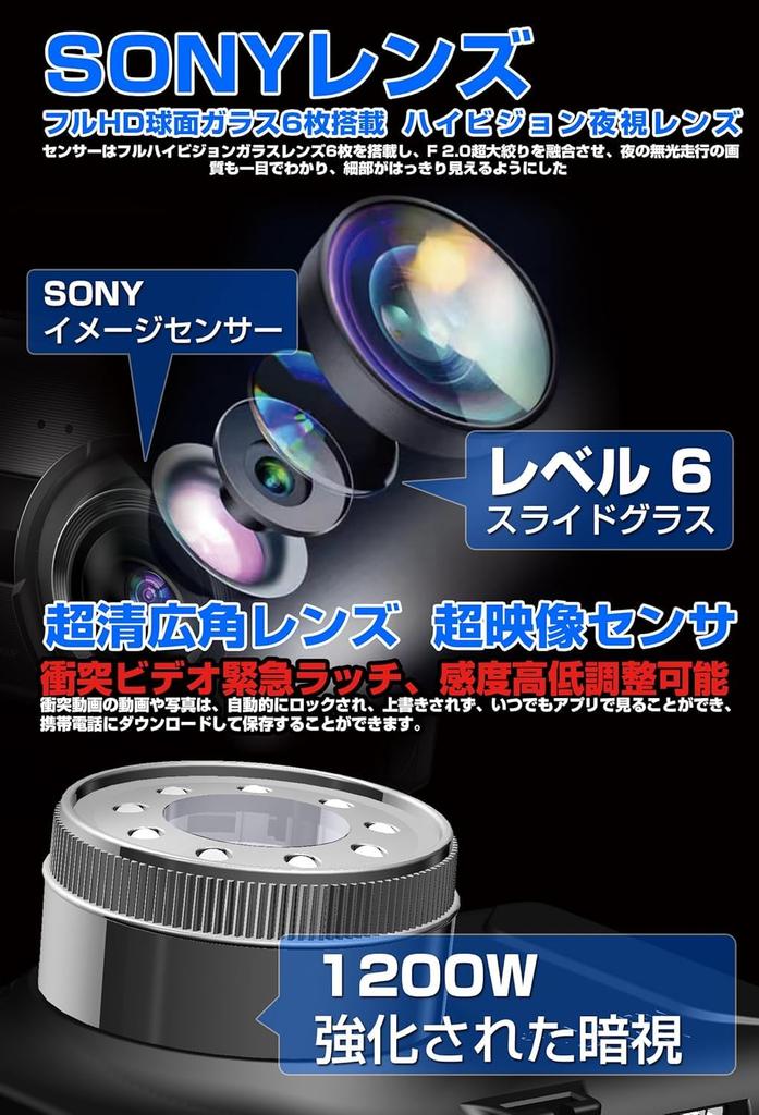 TORAKIND Dash Camera, Front and Rear 2 Cameras, Car Dash Camera, Small Dash Camera,