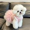 Pink Pet Clothing Lace Tutu Puppy Skirt Stylish Cat Princess Dresses  For Small Dogs