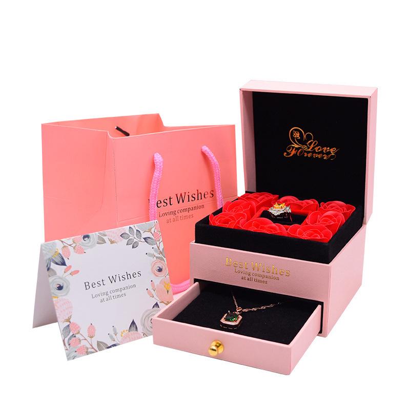 Ferris Wheel Rose Gift Box Set - Single/Double Layer, Customizable Everlasting Roses