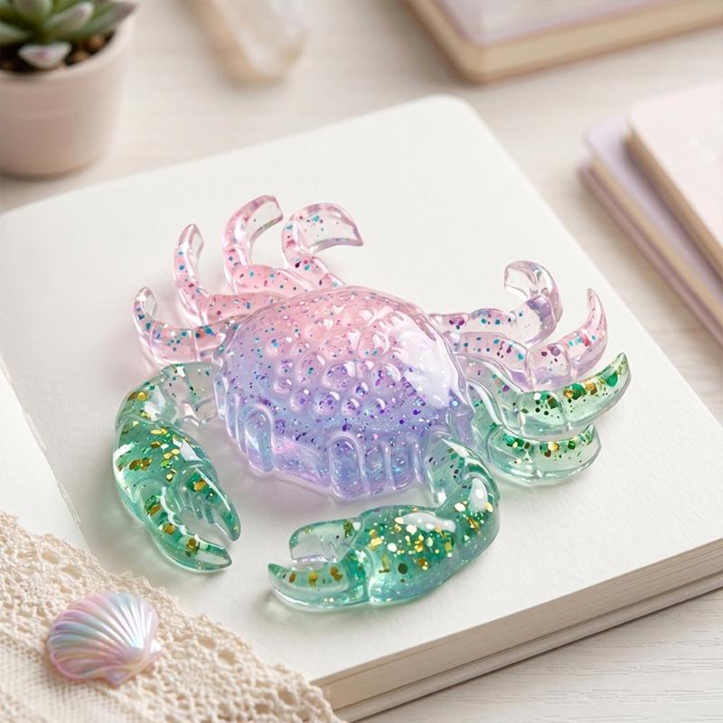 Translucent Silicone Craft Mold for Resin Casting, Easy Release Insect and Sea Animal Designs for Decorative DIY Making