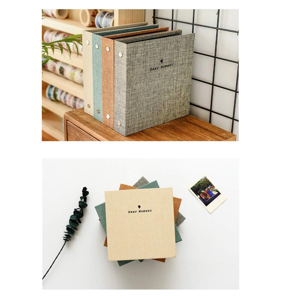 Darkhorse Хлопок и Лен Альбом с узором Фотоальбом для моментальной камеры Вмещает 100 3-дюймовых Зеленых Чеки, Листы, -