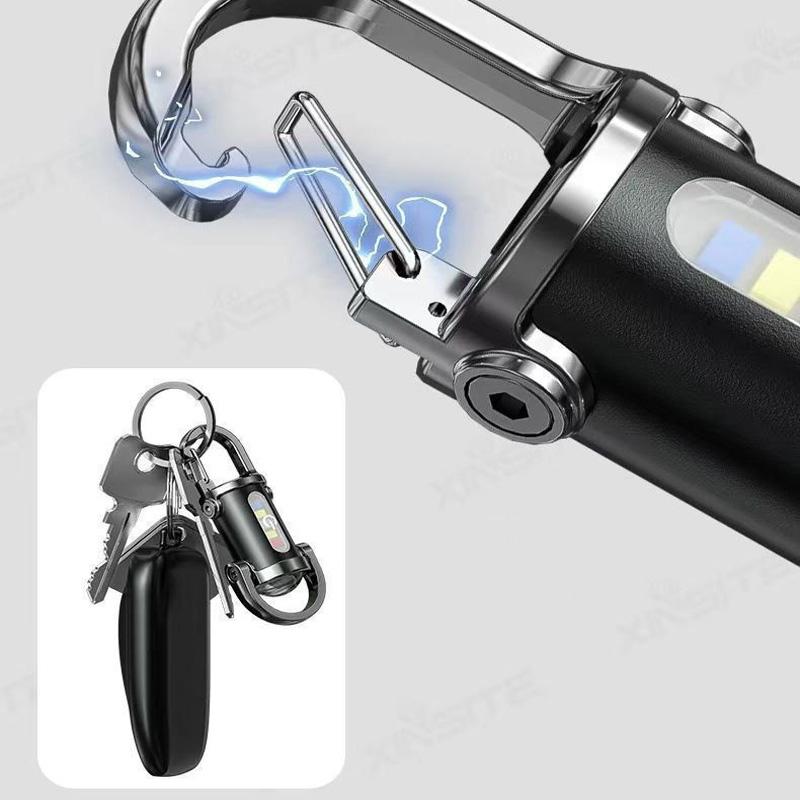 1/2/3/5pcs Rechargeable Keychain Flashlights 800LM COB Work Light Torch Ultra Bright Mini Portable Lantern for Searching Hiking
