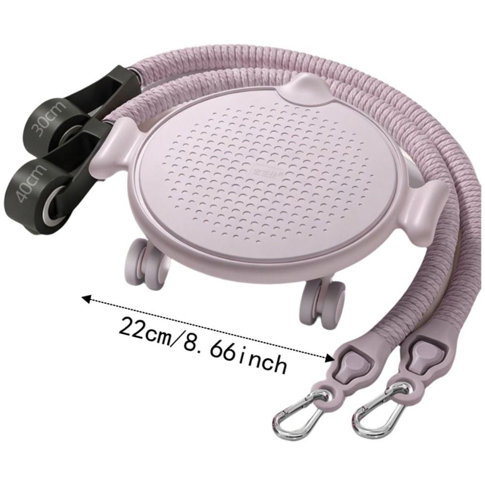 Non-slip Pilates Sliding Plate with Resistant Band Core Workout Slide Board Workout At Home