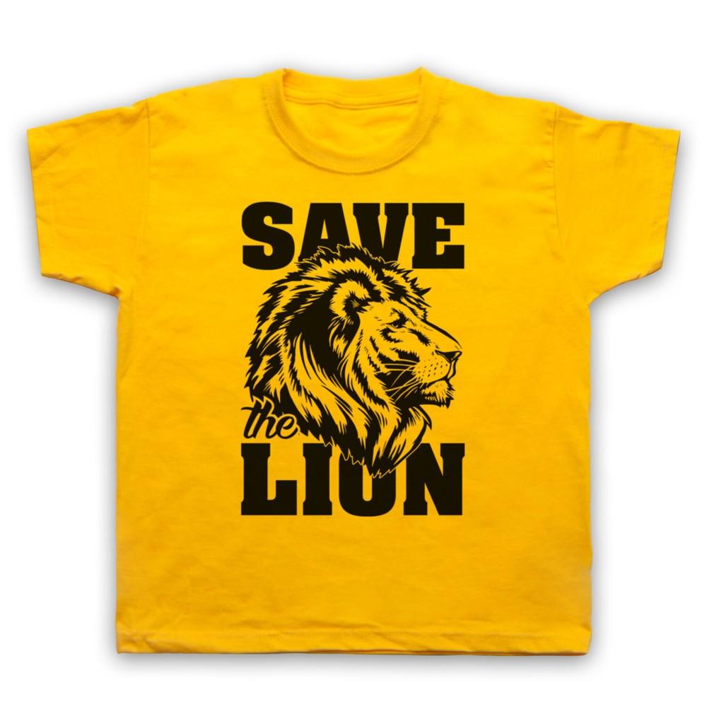 Save The Lion Animal Rights Protest Slogan Anti Hunting Kids Childs T-Shirt