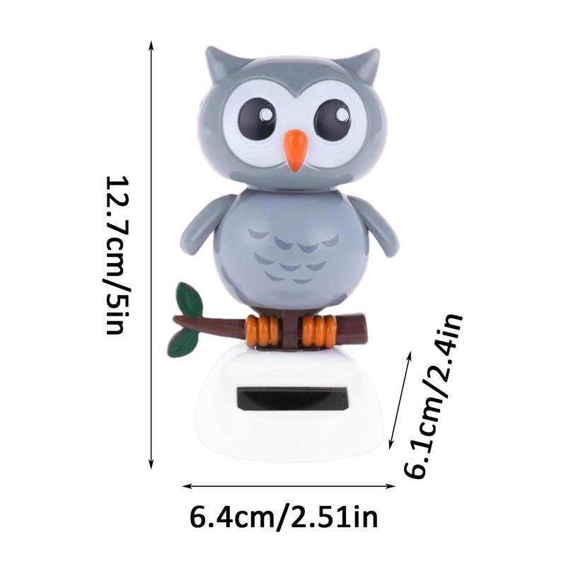 Украшение для автомобиля в виде совы Милые солнечные автомобильные аксессуары Украшения для приборной панели Украшение для приборной панели автомобиля в виде совы с качающейся головой Автомобильные аксессуары