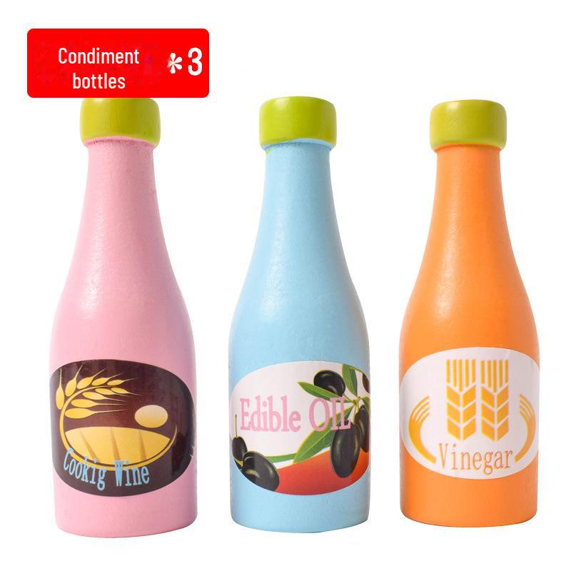 Игровой деревянный кухонный набор Yiwang включает в себя сковороду и кастрюлю для приготовления еды Qieqi Le.