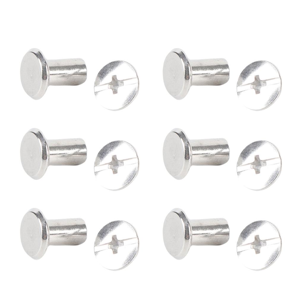 50 комплектов заклепок и винтов M4 5x9x9.5 мм из нержавеющей стали с плоской круглой головкой, набор заклепок-гвоздиков для крепления