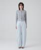 DANGLEDROP Dgdp Balloon Fit Curved Cotton Elastic Waist Pants_Sky Blue