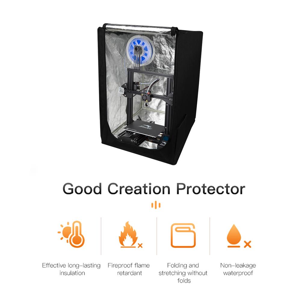 Original Creality 3D Printer Enclosure Fireproof Waterproof Printer Covers for Constant Temperature