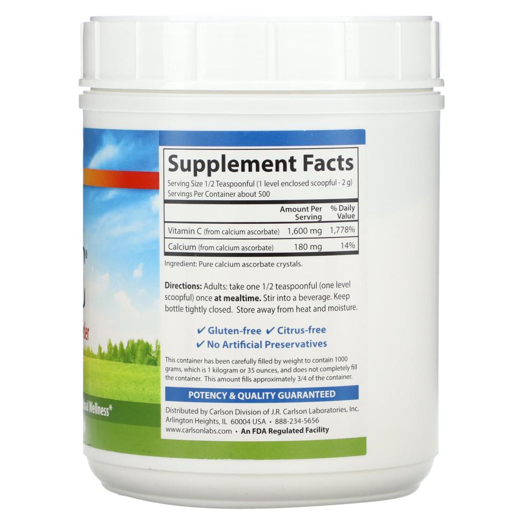 Carlson, Mild-C, Vitamin C Crystals, 35 oz (1000 g)
