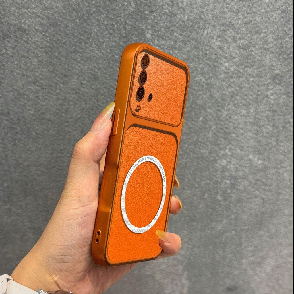 Улучшенный защитный чехол с большой линзой для Xiaomi Redmi 9T, роскошный кожаный чехол с магнитным кольцом