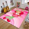 Princess Strawberry Design Area Rug Personalized Name- Non-Slip, Soft & Cozy Floor Mat for Living Room, Office - Indoor/Outdoor Carpet