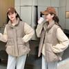 Жилет женский пуховый хлопковый короткий осенне-зимний новый корейский вариант свободный жилет с воротником-стойкой свободный тепловой жилет оптом