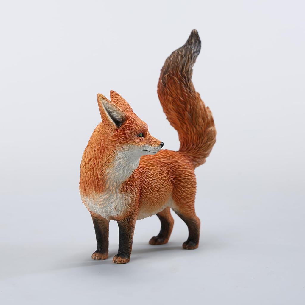 JXK Fox Милая фигурка лисы Миниатюрная Разные цвета Модель из смолы Настольные аксессуары Подарок на день рождения Окрашенный Готовый продукт