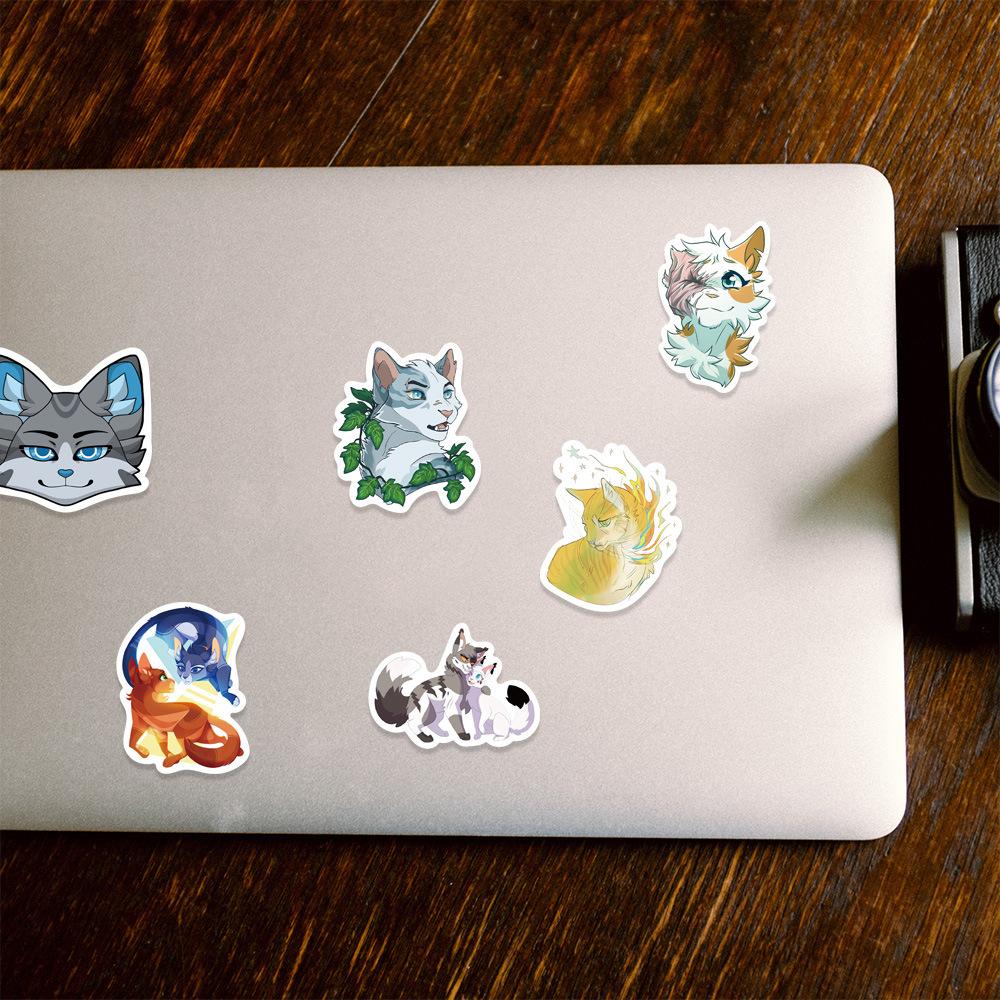 52 шт. Стикеры с изображением Котов-Воинов, Пушистые Граффити для DIY Багажа, Ноутбука, Скейтборда, Мотоцикла, Велосипеда