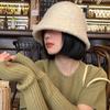 Bucket Fluffy Lambswool Hat For Women Beige Warm And Cozy Winter Hat Fashionable Stylish And