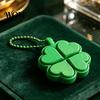 Clover Bag Pendant Four-Leaf Clicker Keychain, 3D Printed Leaf Push Toy with Ball Chain Chain, Stress Relief Finger Toy, Decorative Accessory