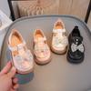Кожаная обувь для девочек Детские туфли принцессы 2025 осень новая обувь для девочек весна и осень мягкая подошва маленькие кожаные туфли одноклассники