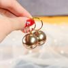 Pearl Large Round Pendant Bead Hoop Big Ball Dangle Earrings Jewelry Drop Earrings Stud Earrings