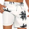 Men's Double-layer 3D Digital Printed Beach Casual Pants Suitable for Comfortable Outdoor Wear Short