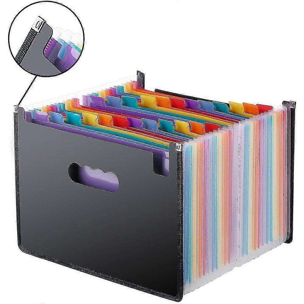 Mini Organ Clip 24 Pocket Expansion Folder A4 Portable Business Documents Office Supplies