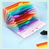 Папка-орган Rainbow Bag, пластиковая веревка для переплета, офисная, A6, мини-сумка для счетов, 13 отделений, держатель для хранения, сумка для хранения