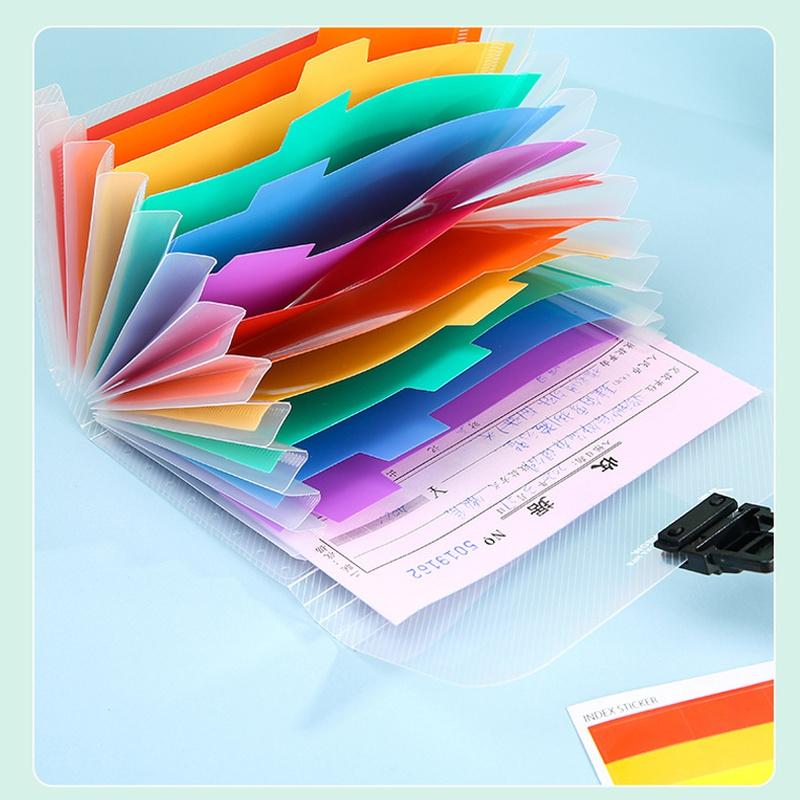 Папка-орган Rainbow Bag, пластиковая веревка для переплета, офисная, A6, мини-сумка для счетов, 13 отделений, держатель для хранения, сумка для хранения