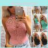 Stylish Ladies Lace Sleeveless Bodysuit Featuring Classic Choker And Stretch Fit