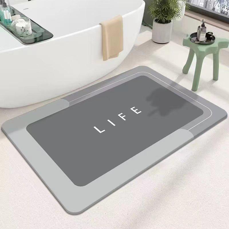 Bathroom Floor Mat Diatom Mud Absorbent Mat Quick Drying Bathroom Non-slip Mat Foot Mat Bathroom Toilet Carpet Door Mat