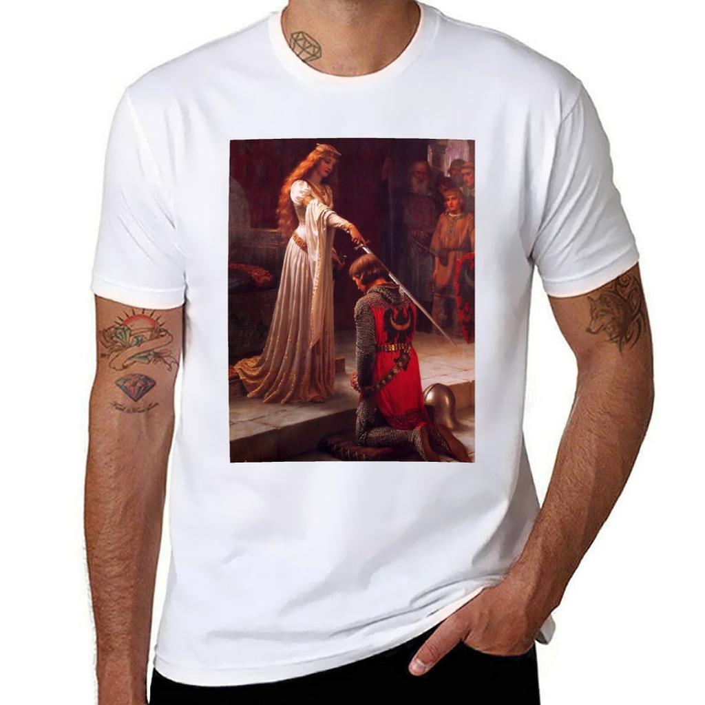 The Accolade Edmund Leighton Tshirt Fashion Graphic Tee For Unisex Tshirt