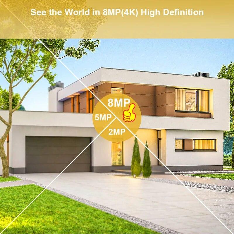 8-мегапиксельная 4K IP-камера, 5-мегапиксельная скоростная купольная PTZ-камера с автоматическим отслеживанием, умный дом, уличная беспроводная WIFI камера, монитор наблюдения