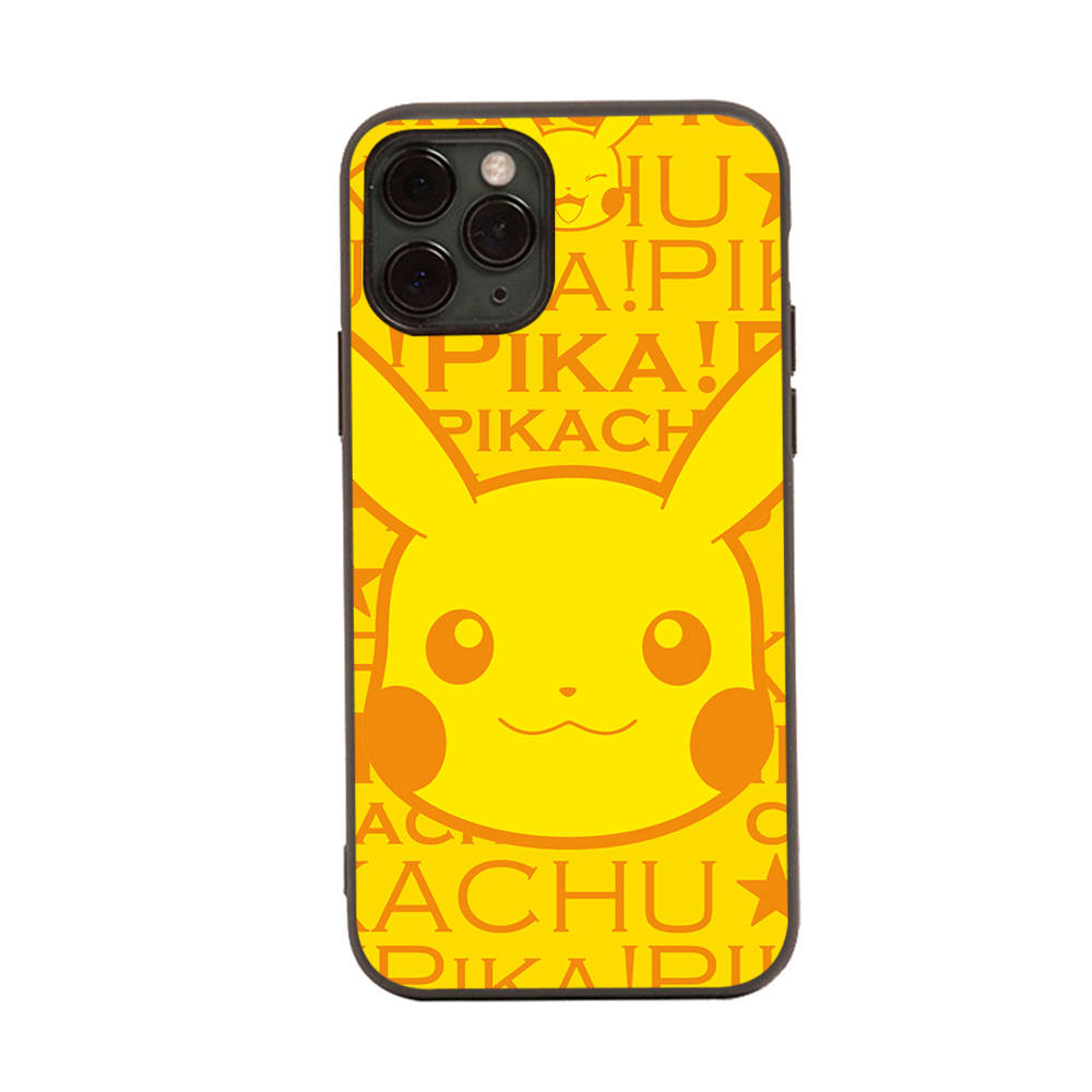 PK11 Lovely Pikachu Black Sofe Case for Samsung Note 20 Lite S24 Ultra S23 A03 A05 A06 A11 A71 A15 A16 A13 A24 A25 A33 A52 A53 A50 M55 M35 Plus