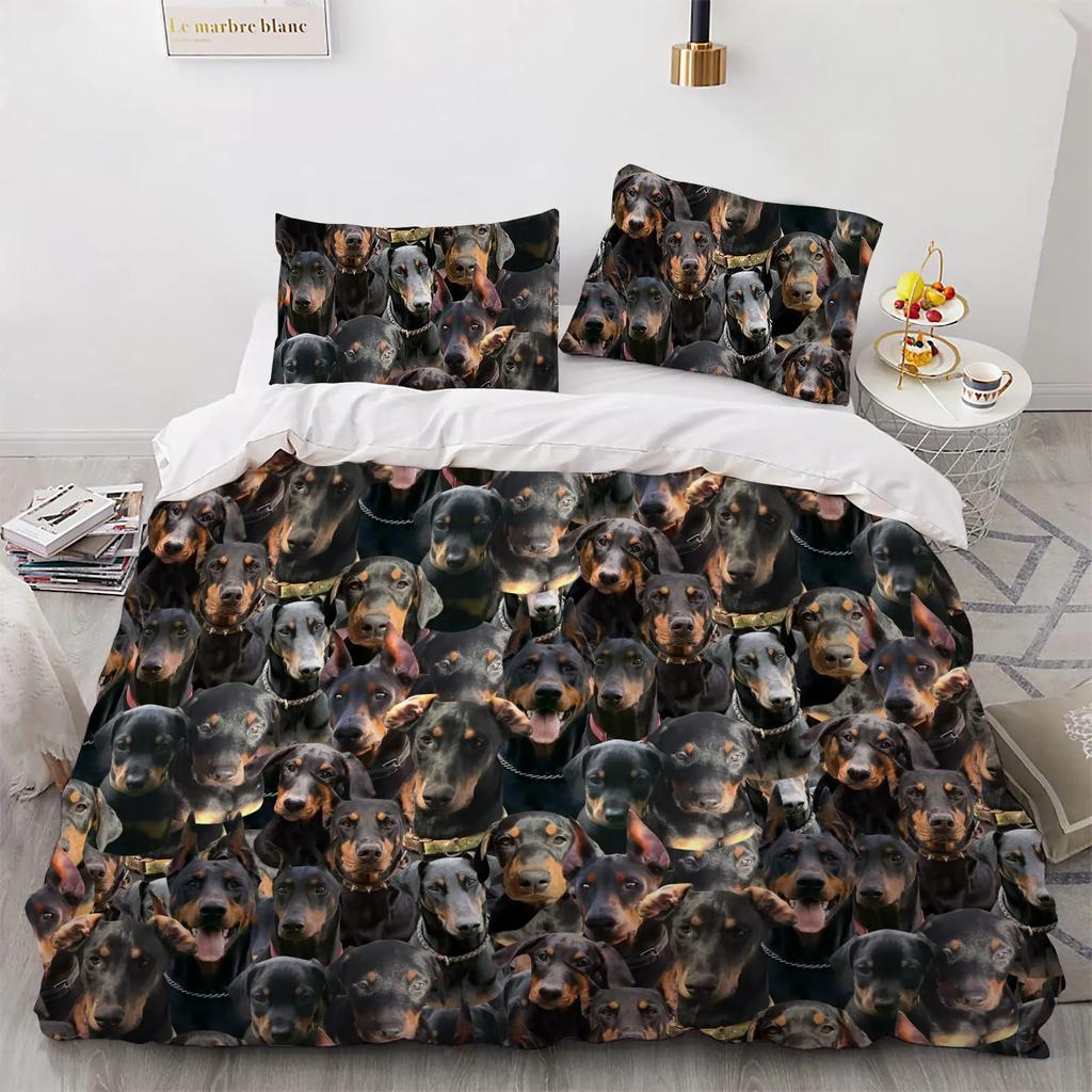 Cute Maltese Dog Duvet Cover Set Dog Breed Theme Bedding Set Microfiber Kawaii Animal Quilt Cover Twin King For Pet Lover Gifts