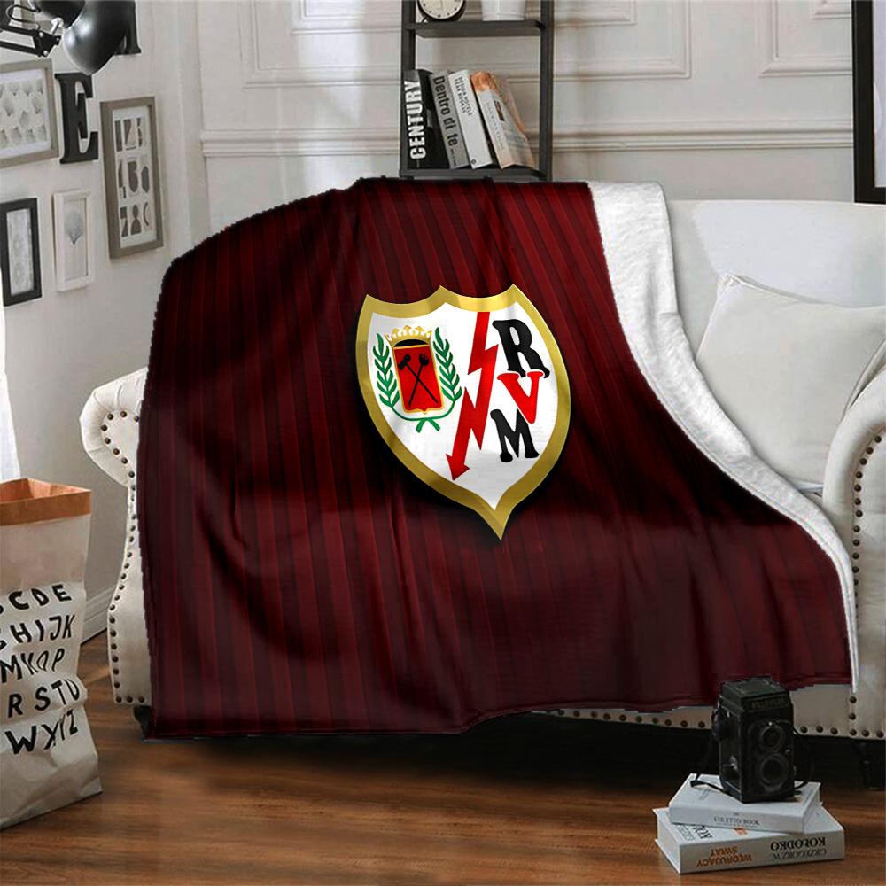 Rayo Team Crest Flannel Blanket, Soft Polyester, Modern Design, All-Season for Camping, Travel, Gifts for holidays or birthdays
